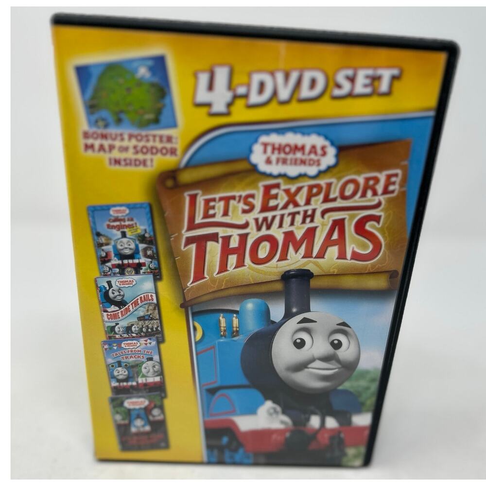 Thomas & Friends Let's Explore with Thomas 4-DVD Set Bonus‎ Poster Map of Sodor